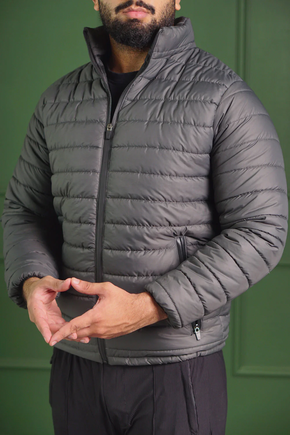 Stand Collar Puffer Jacket - Image 3