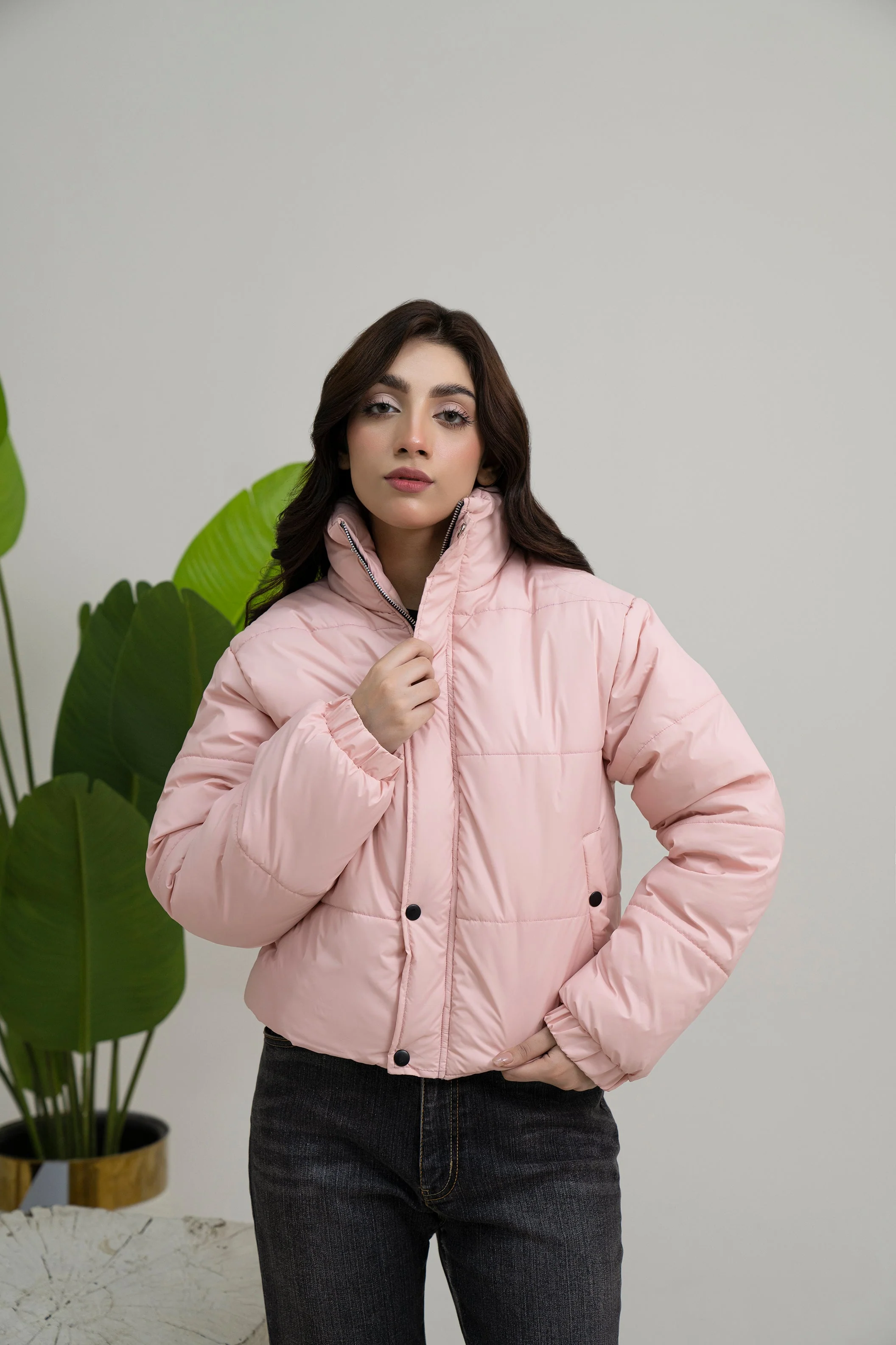 CROPPED BUTTONED PUFF JACKET - Image 3
