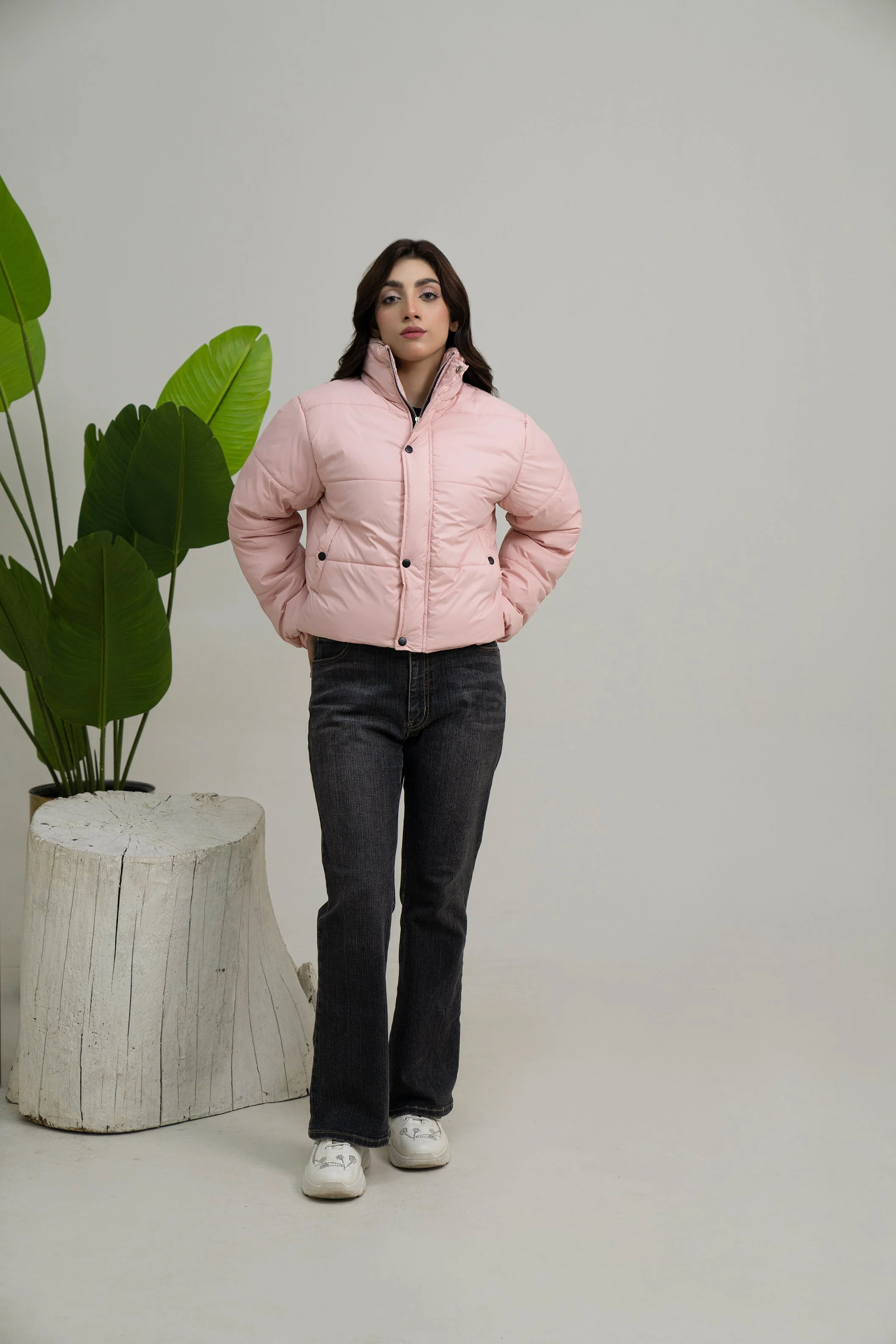 CROPPED BUTTONED PUFF JACKET - Image 4