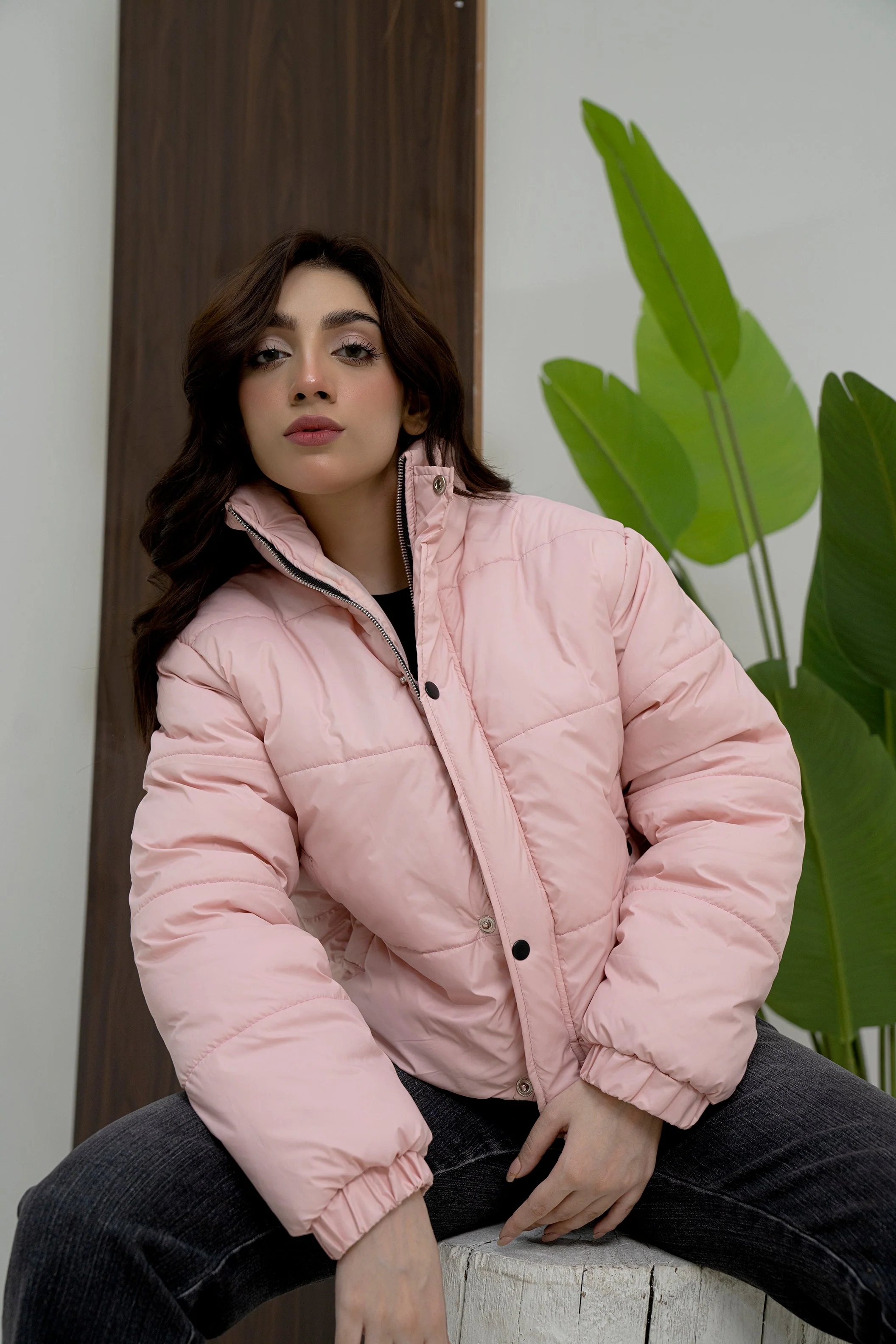 CROPPED BUTTONED PUFF JACKET - Image 5