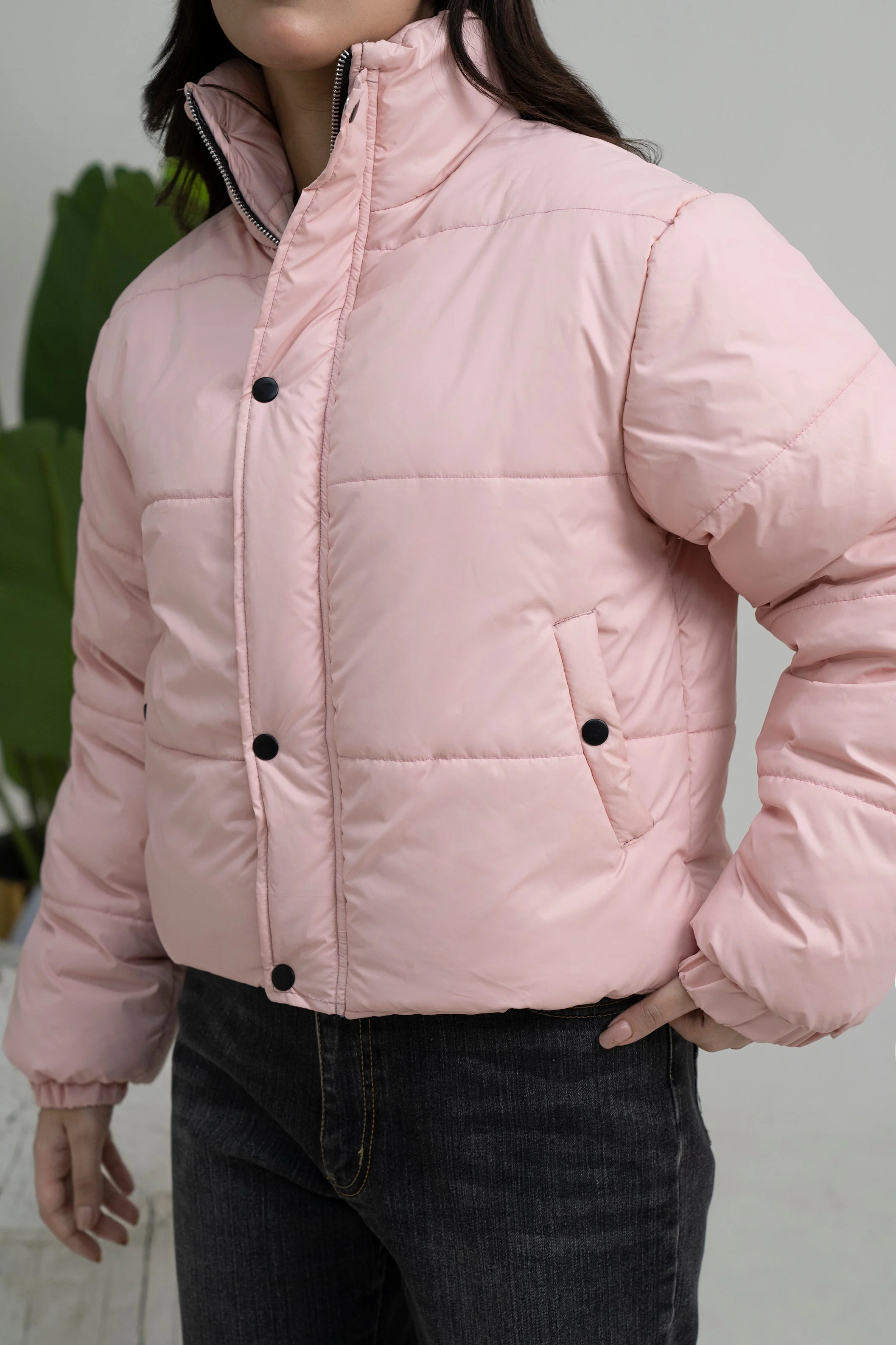 CROPPED BUTTONED PUFF JACKET - Image 6