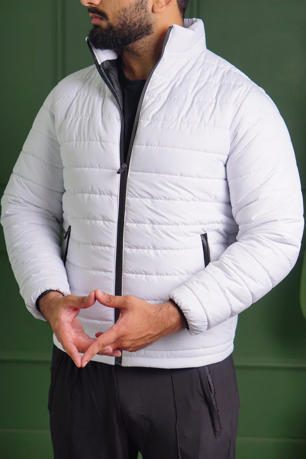 Stand Collar Puffer Jacket - Image 3