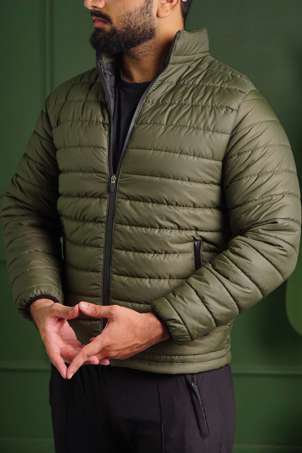 Stand Collar Puffer Jacket - Image 3
