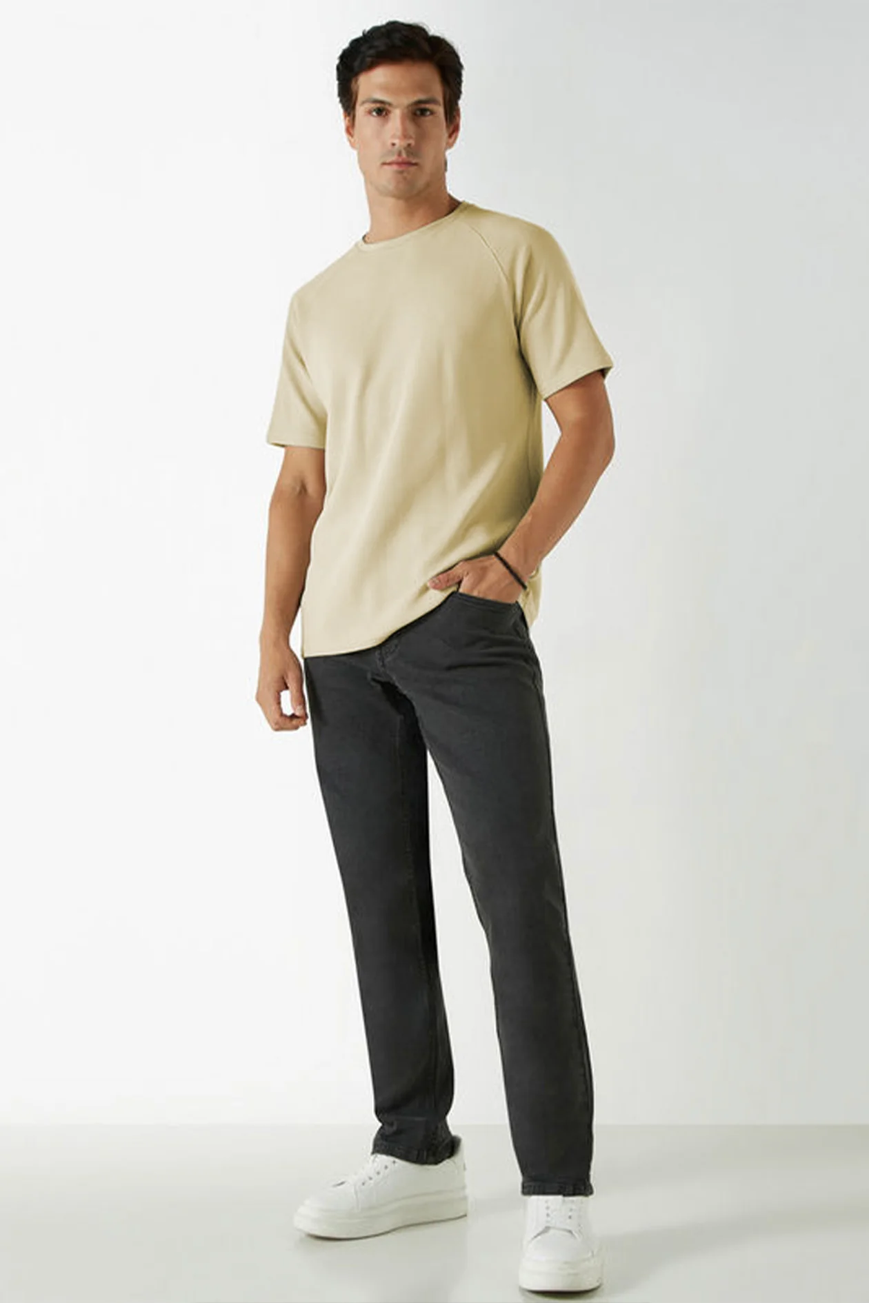 ZERO° Raglan arms Tee shirt BIEGE - Image 3