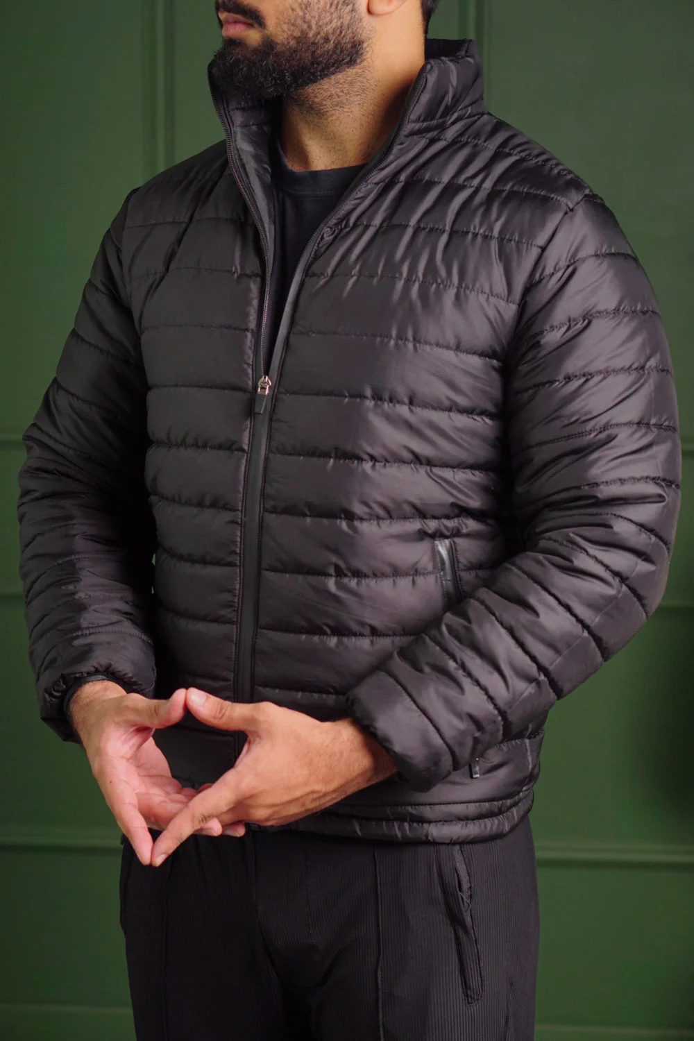 Stand Collar Puffer Jacket - Image 3